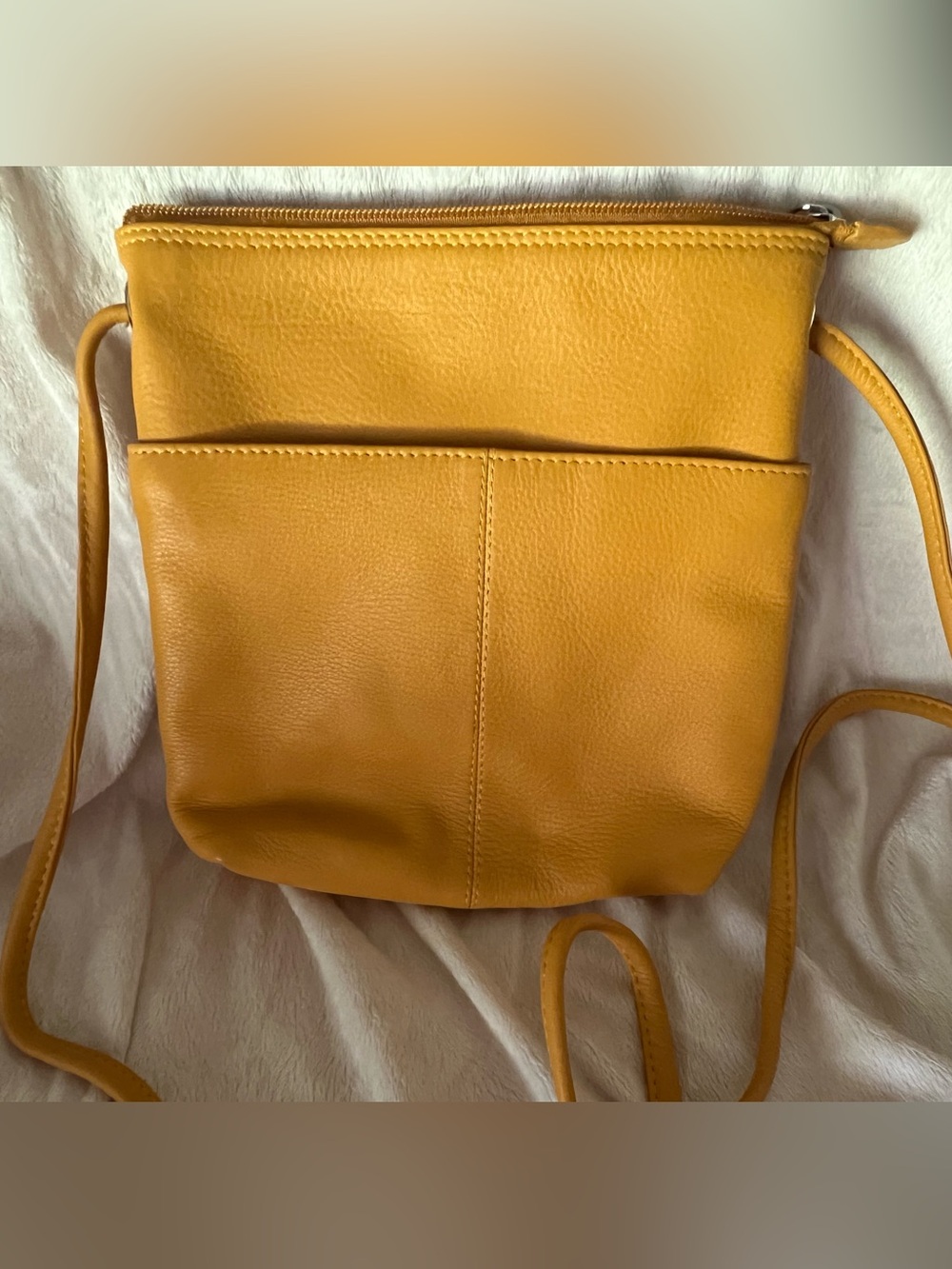 Ili New York Midi Sac Yellow Leather Crossbody Bag